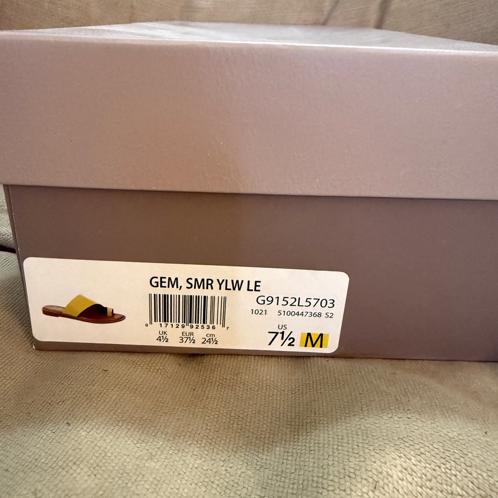 Franco Sarto Women's Yellow Sandals - Picture 6 of 6